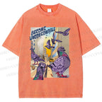Unisex Pigeons Become Ungovernable Printed Washed Tee