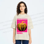 Unisex Yayoi Kusama Pumpkin Printed Washed Tee