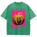 Unisex Yayoi Kusama Pumpkin Printed Washed Tee