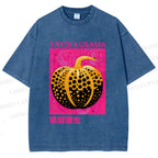 Unisex Yayoi Kusama Pumpkin Printed Washed Tee