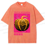 Unisex Yayoi Kusama Pumpkin Printed Washed Tee