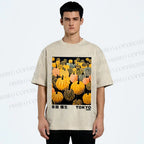 Unisex Yayoi Kusama Pumpkin Printed Washed Tee