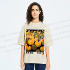 Unisex Yayoi Kusama Pumpkin Printed Washed Tee