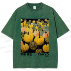Unisex Yayoi Kusama Pumpkin Printed Washed Tee