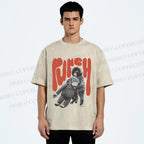 Unisex Punchy Monkey Printed Washed Tee
