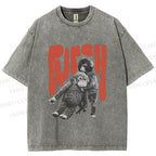 Unisex Punchy Monkey Printed Washed Tee