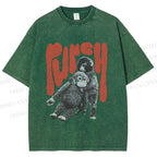 Unisex Punchy Monkey Printed Washed Tee