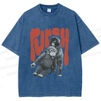 Unisex Punchy Monkey Printed Washed Tee