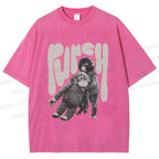 Unisex Punchy Monkey Printed Washed Tee