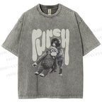 Unisex Punchy Monkey Printed Washed Tee