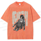 Unisex Punchy Monkey Printed Washed Tee