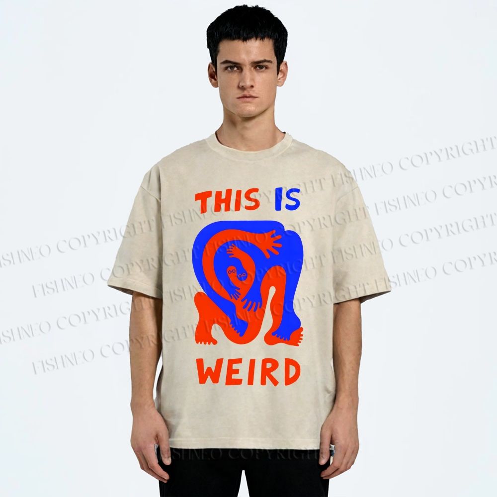Unisex This Is Weird Printed Washed Tee