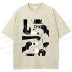 Unisex Dachshund Dilemma Printed Washed Tee