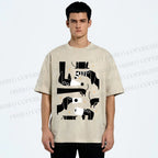 Unisex Dachshund Dilemma Printed Washed Tee