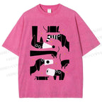 Unisex Dachshund Dilemma Printed Washed Tee