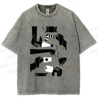 Unisex Dachshund Dilemma Printed Washed Tee