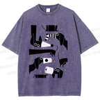 Unisex Dachshund Dilemma Printed Washed Tee
