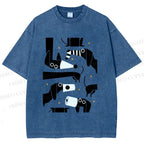 Unisex Dachshund Dilemma Printed Washed Tee