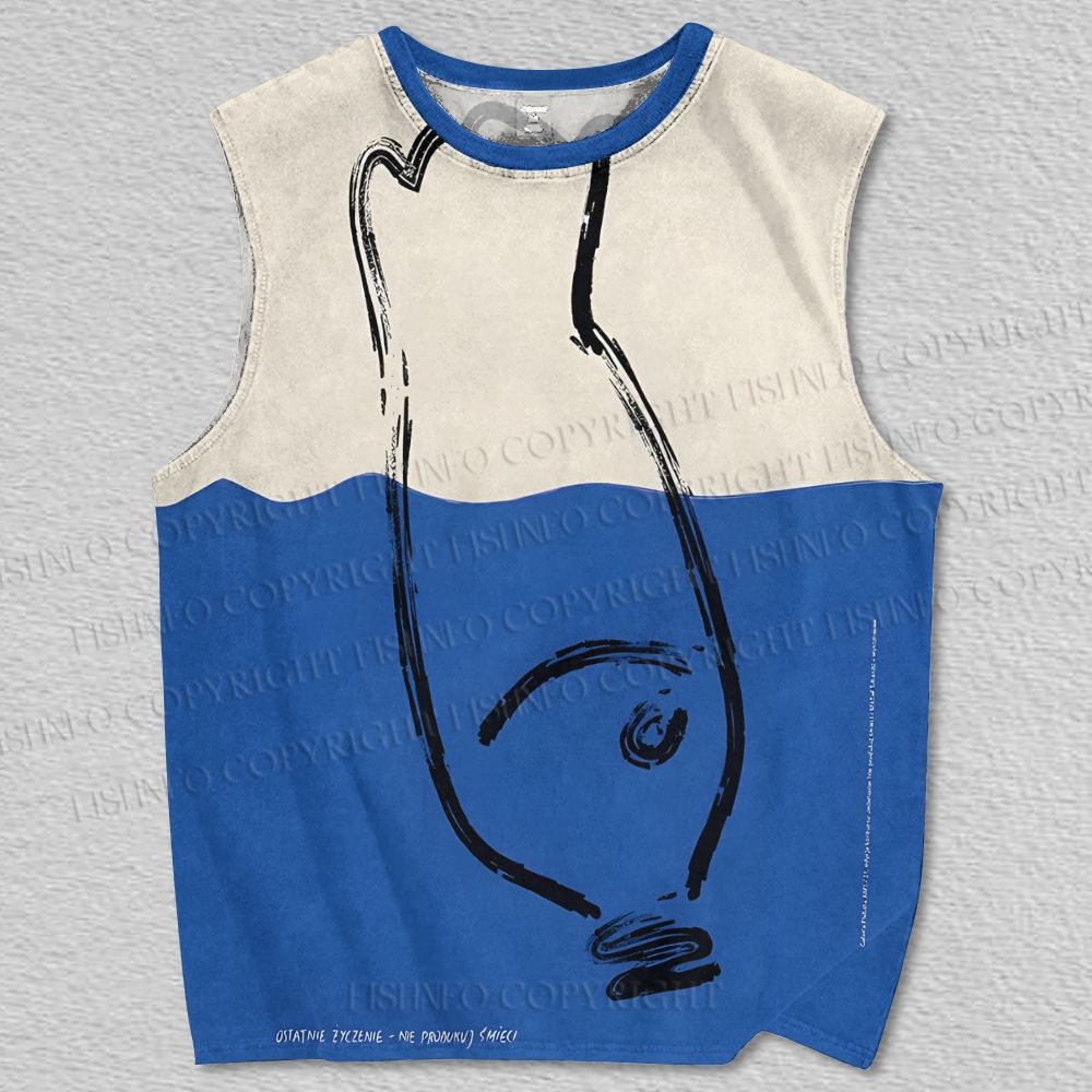 Unisex Blue Horizon Printed Tank Top