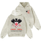 Ghost in the Shell Geisha Vintage Washed Cotton Back Art Hoodie