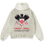 Ghost in the Shell Geisha Vintage Washed Cotton Back Art Hoodie
