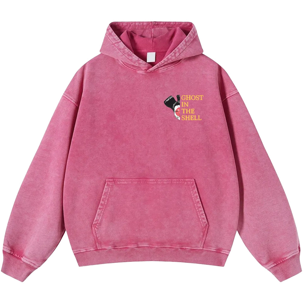 Ghost in the Shell Geisha Vintage Washed Cotton Back Art Hoodie