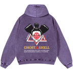 Ghost in the Shell Geisha Vintage Washed Cotton Back Art Hoodie