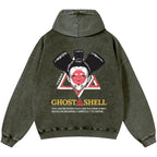 Ghost in the Shell Geisha Vintage Washed Cotton Back Art Hoodie
