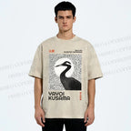Unisex Yayoi Kusama Waterbird Printed Washed Tee