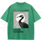 Unisex Yayoi Kusama Waterbird Printed Washed Tee