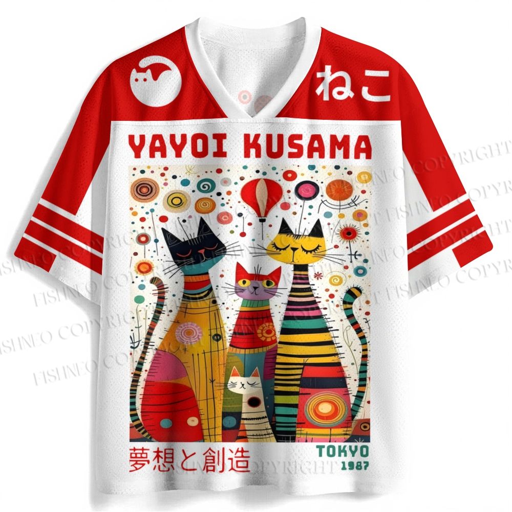 Yayoi Kusama Cats Dots Jersey Shirts