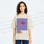 Unisex Yayoi Kusama Art Eyes Printed Washed Tee