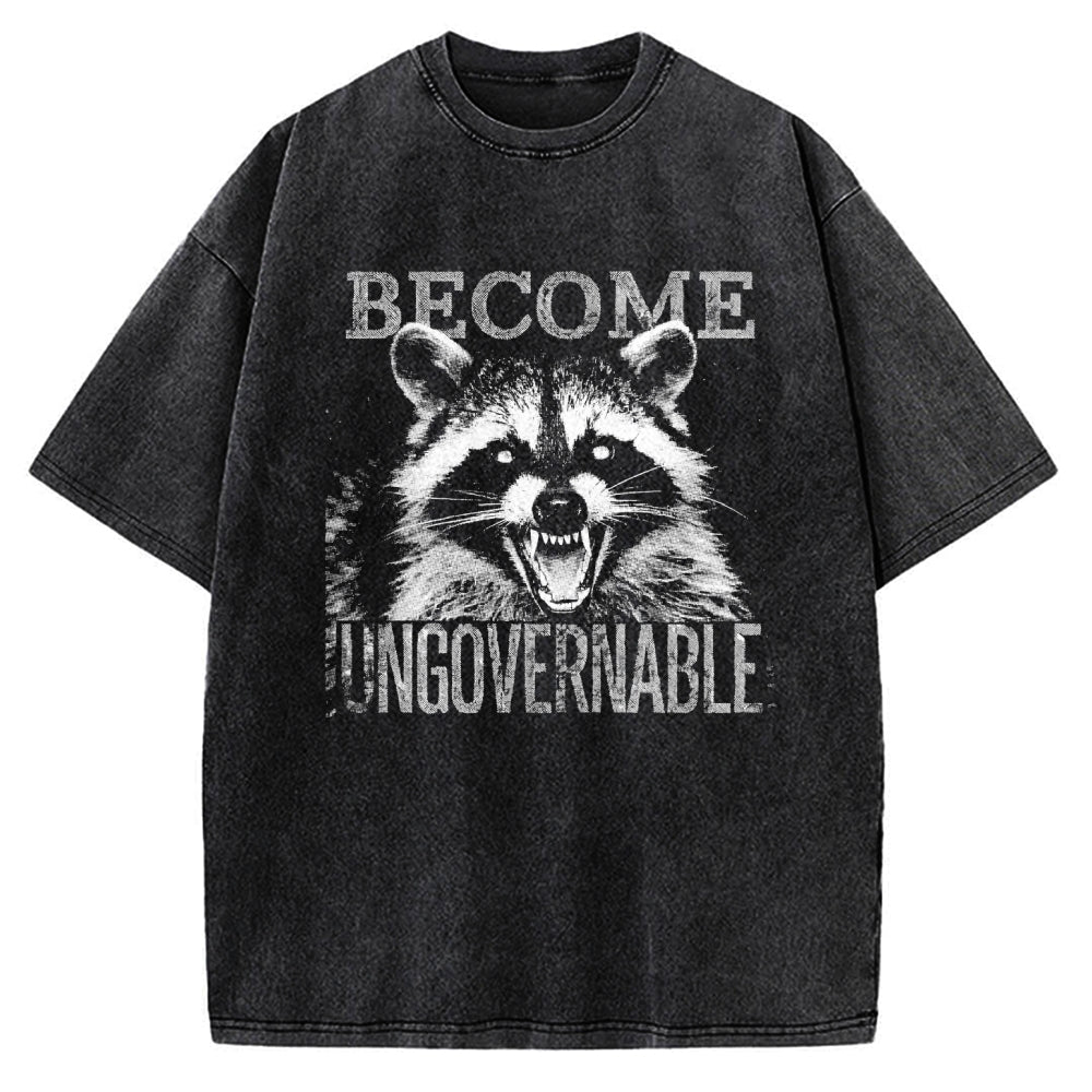 Unisex Become Ungovernable Printed Washed Tee