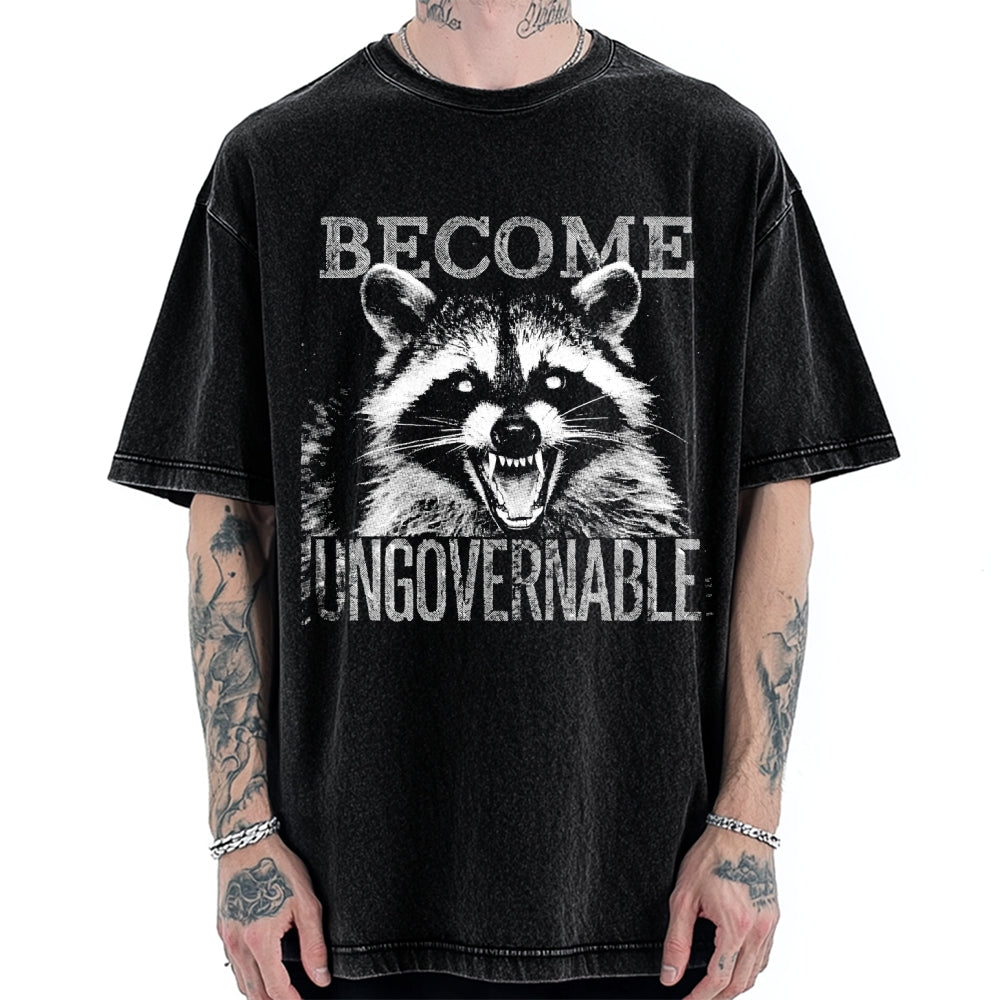 Unisex Become Ungovernable Printed Washed Tee