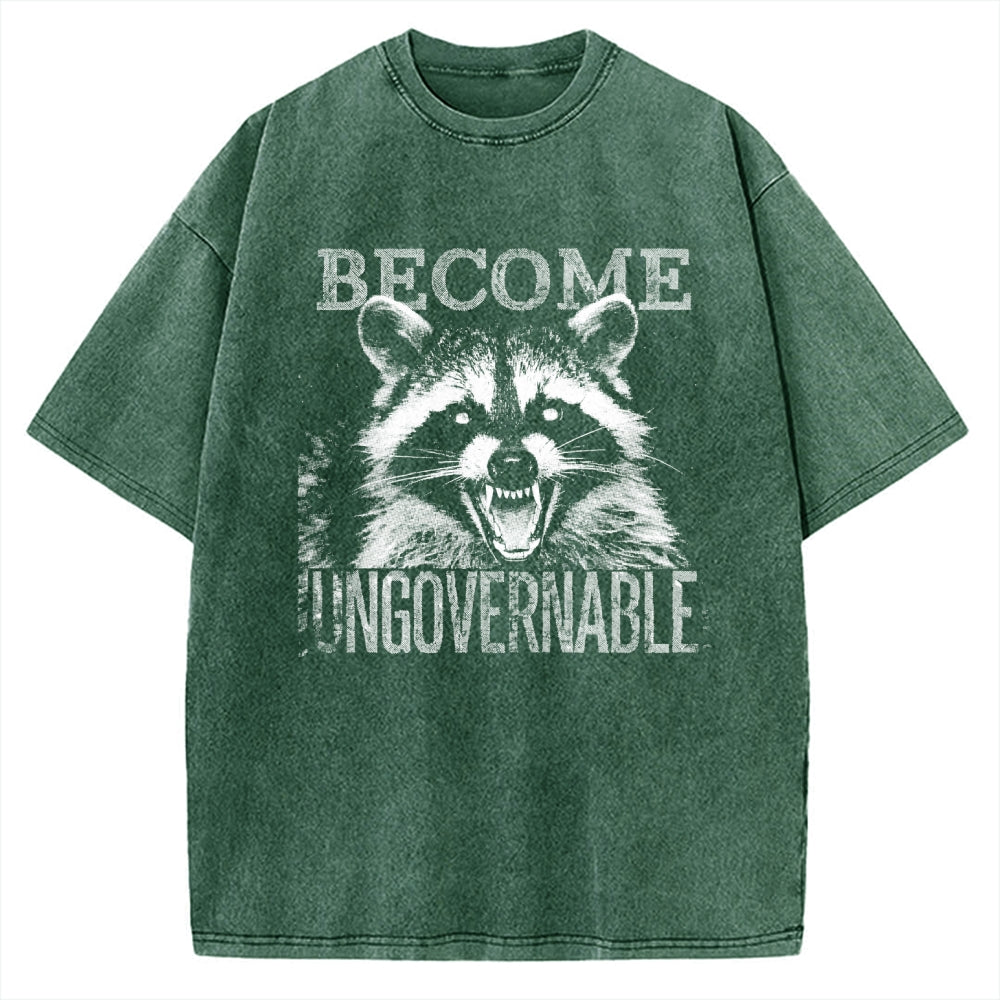 Unisex Become Ungovernable Printed Washed Tee