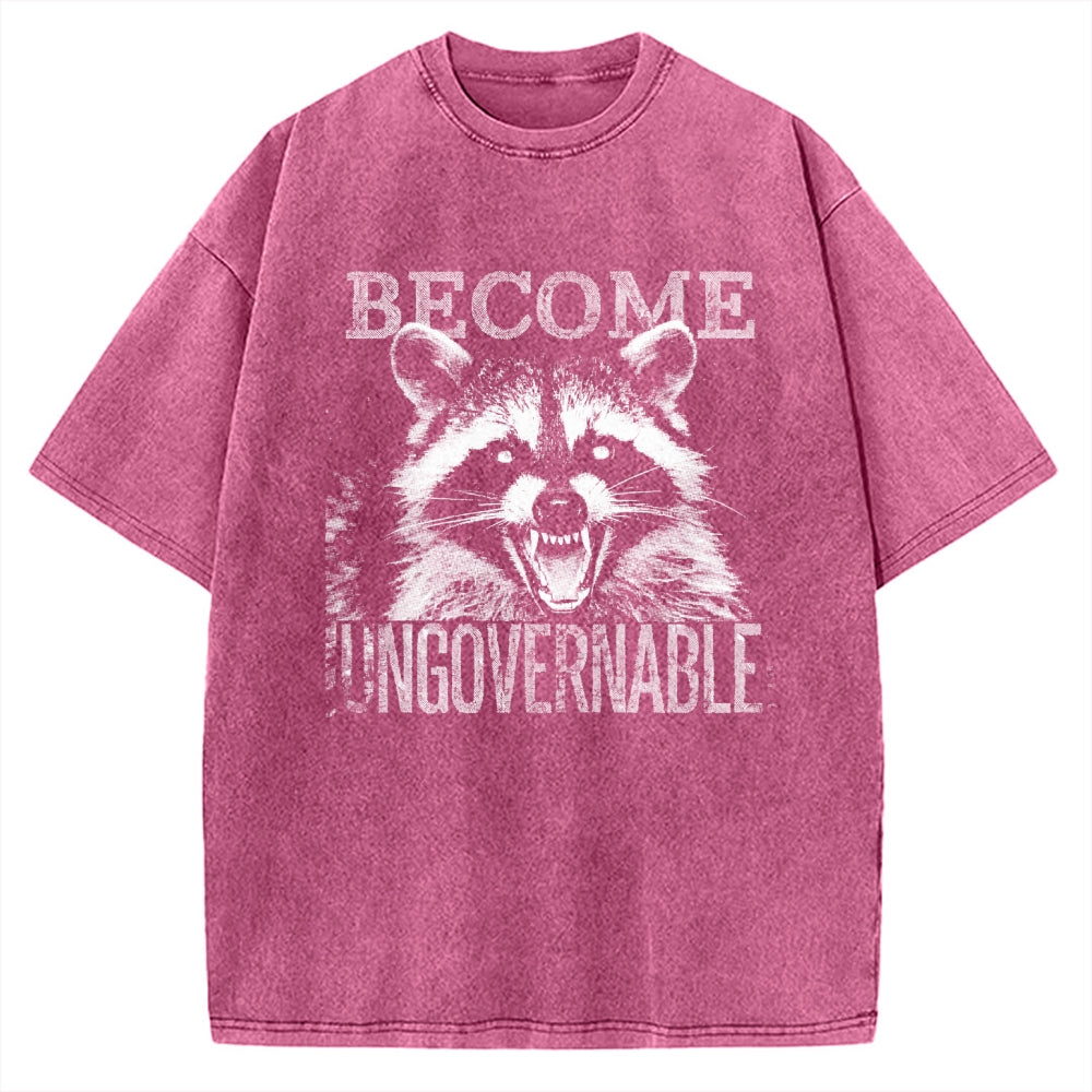 Unisex Become Ungovernable Printed Washed Tee