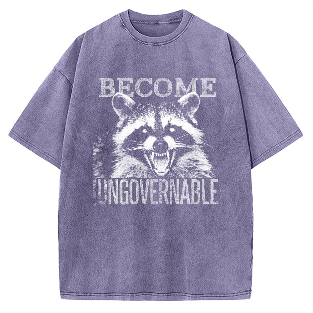 Unisex Become Ungovernable Printed Washed Tee