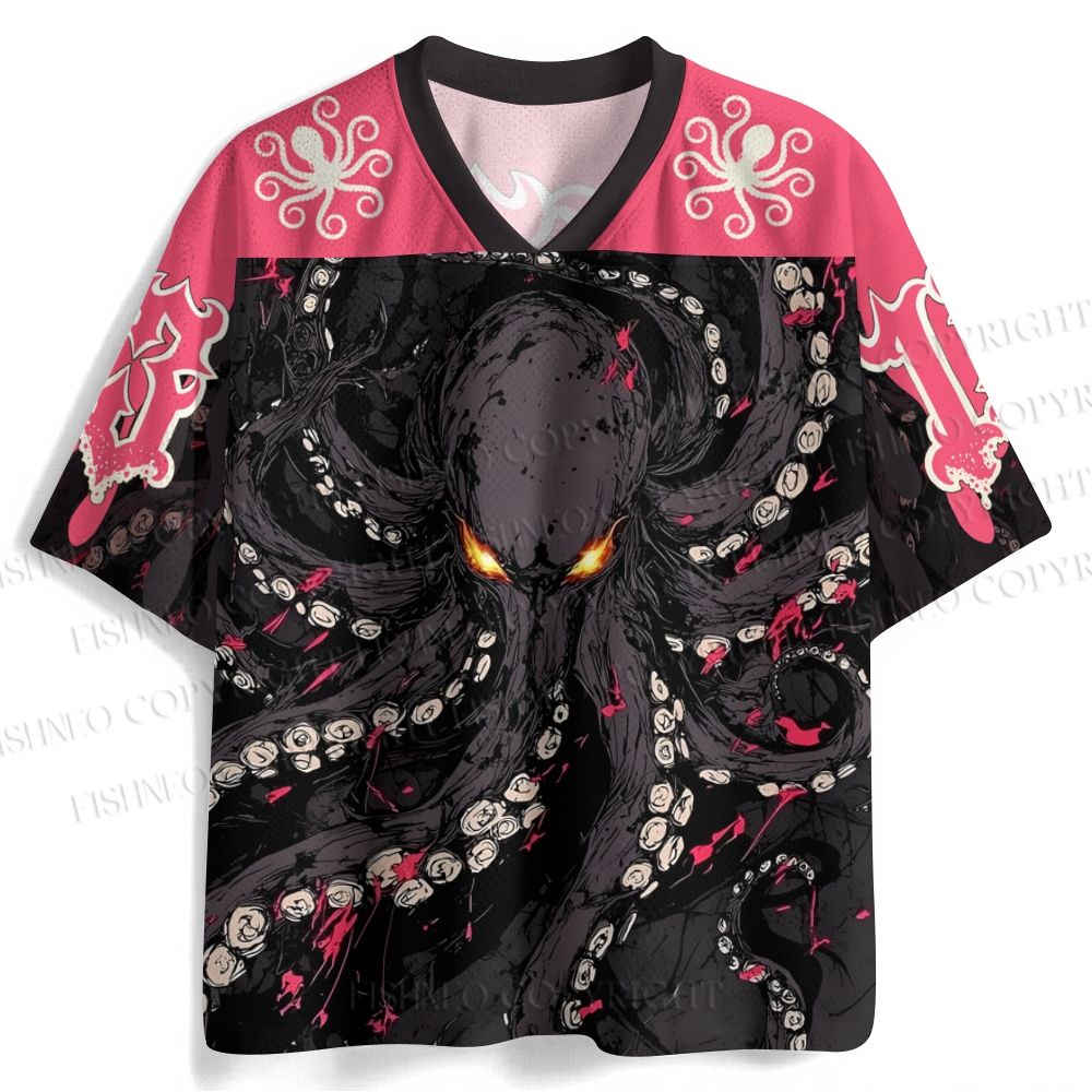 Angry Octopus Printed Jersey Shirts