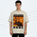 Unisex Yayoi Kusama Pumpkin Printed Washed Tee