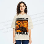 Unisex Yayoi Kusama Pumpkin Printed Washed Tee