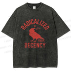 Unisex Radicalized by Basic Decency Printed Washed Tee