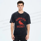 Unisex Radicalized by Basic Decency Printed Washed Tee