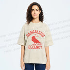 Unisex Radicalized by Basic Decency Printed Washed Tee