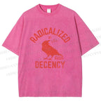 Unisex Radicalized by Basic Decency Printed Washed Tee