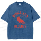 Unisex Radicalized by Basic Decency Printed Washed Tee