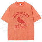 Unisex Radicalized by Basic Decency Printed Washed Tee