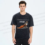 Unisex Punch Needs To Learn To Be Brave Printed Washed Tee