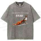 Unisex Punch Needs To Learn To Be Brave Printed Washed Tee