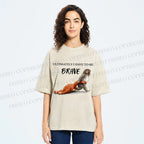 Unisex Punch Needs To Learn To Be Brave Printed Washed Tee
