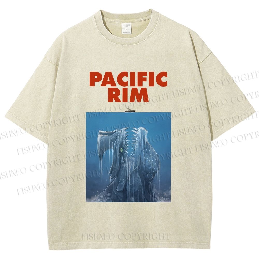 Unisex Pacific Rim Kaiju Printed Washed Tee